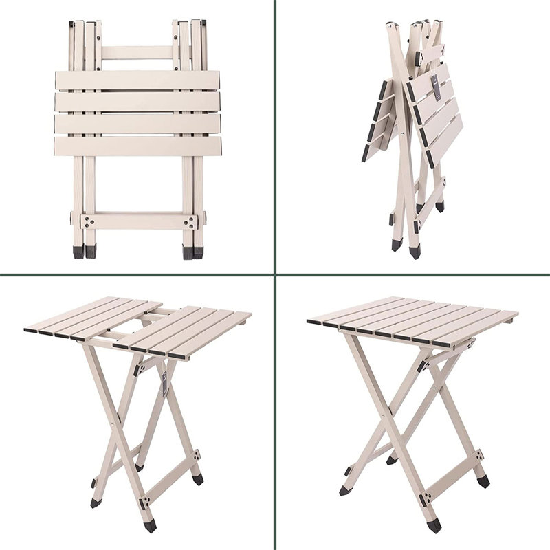 18.5'' Square Folding Table, Light Gray