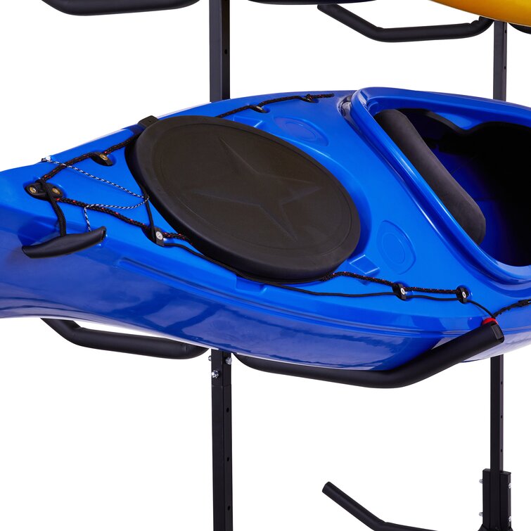 Deluxe Freestanding Two-Kayak Storage Rack – Raxgo