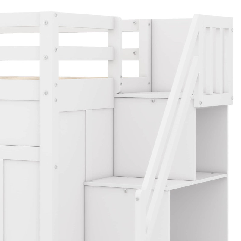 Loft Bed, Twin, White