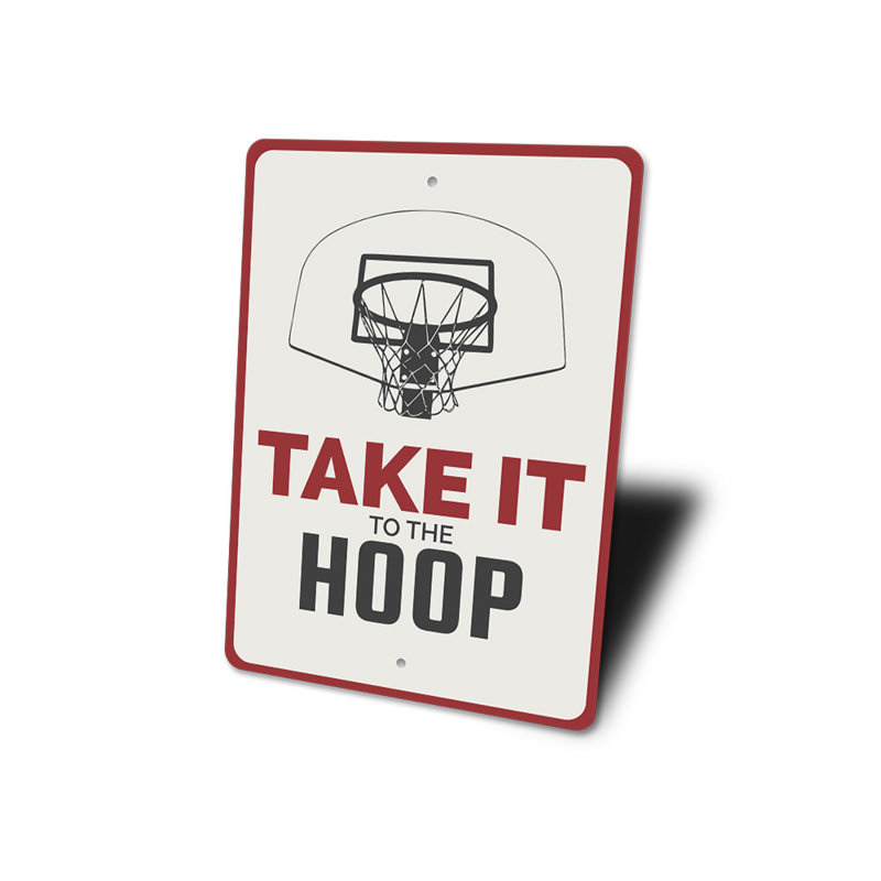 Enseigne en aluminium Hoop, H 18 po x l 12 po x P 0,06 po