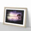 Tree Alone During a Purple Sunset - Picture Frame Graphic Art Print-56876500-56876494