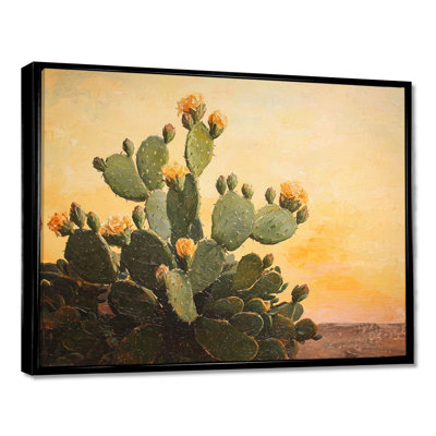 Paysage de cactus d'été dans le Nevada I - Décoration murale cactus floral