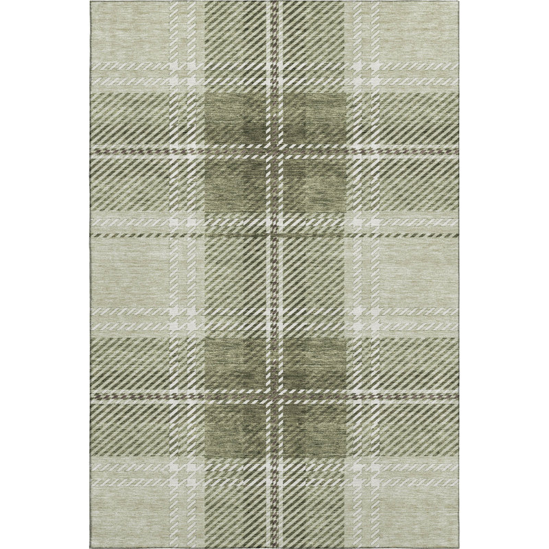 Premium Machine Washable Prisco Aloe Rug, Rectangle 2'6" x 3'10"