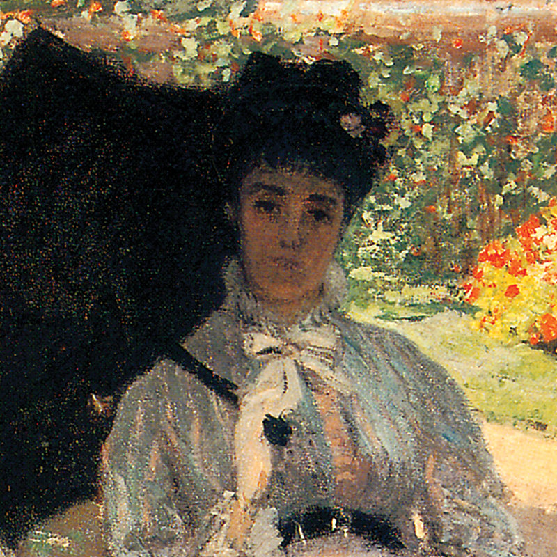 Camille Monet On A Garden Bench, 1873 Print by Claude Monet, 13" H x 15" W x 1.125" D