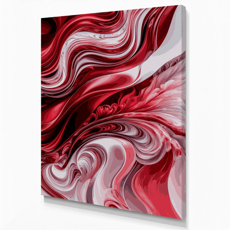 Art numérique sur toile, "Abstraction numérique 55", H 11 po x l 14 po