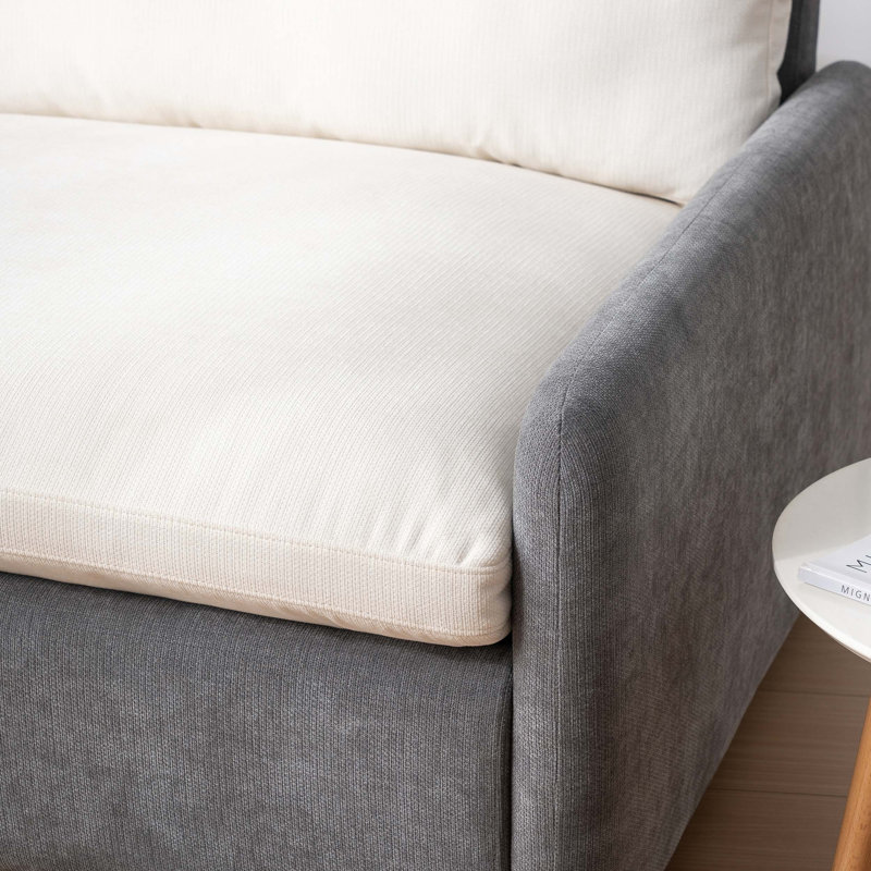Fauteuil surdimensionné en chenille simple avec siège large et profond, fauteuil rembourré moderne avec support en mousse haute densité et coussins de confort inclus.