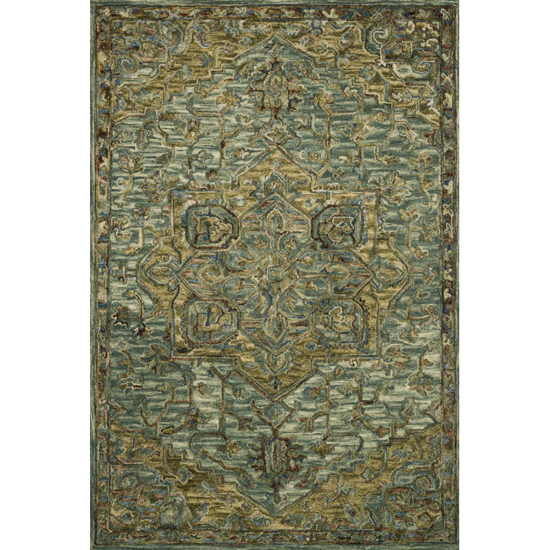 Asan Hand Hooked Wool Oriental Indoor Rug, Rectangle 5' x 7'6"