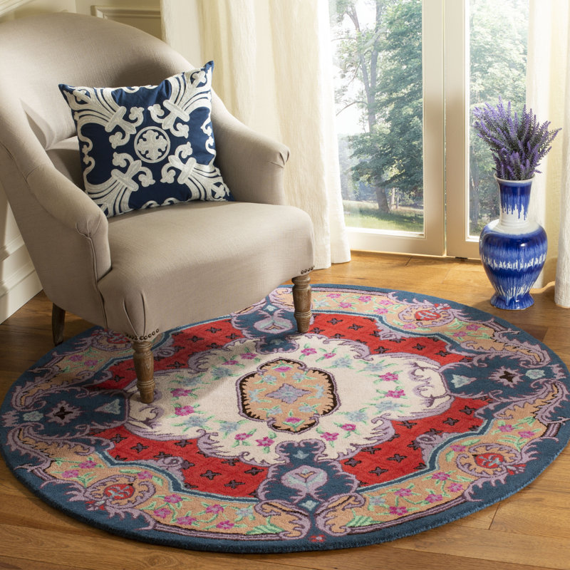 Blokzijl Hand Tufted Wool Southwestern Rug, Round 5'