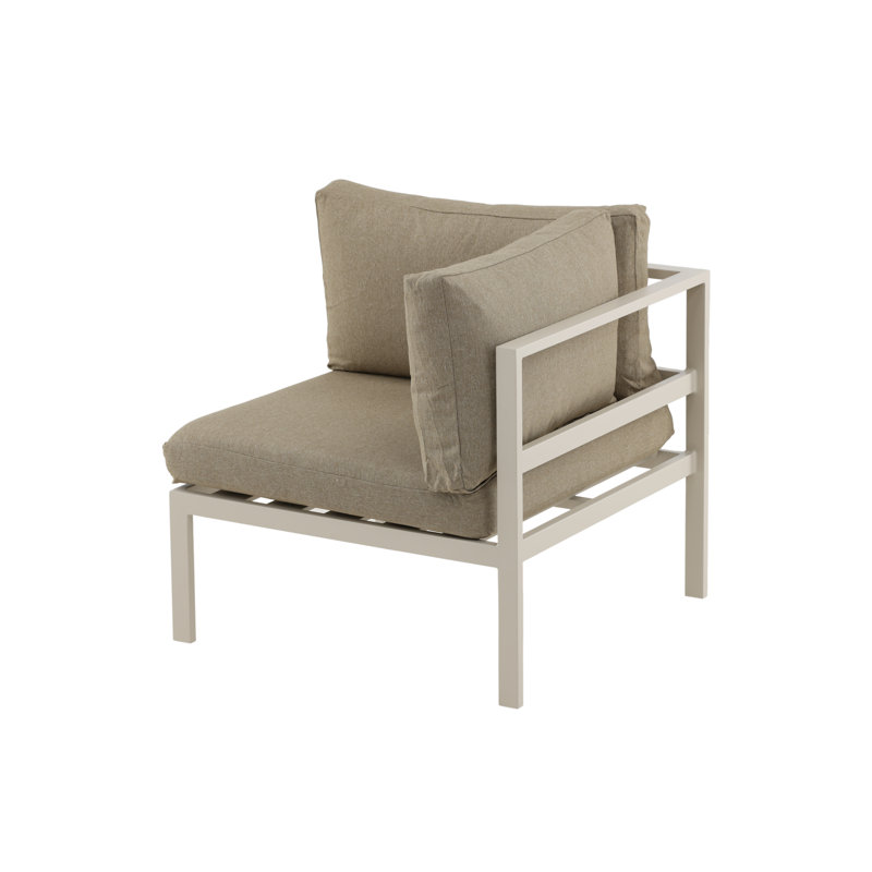 Fayas Outdoor Lounge Chair, Beige