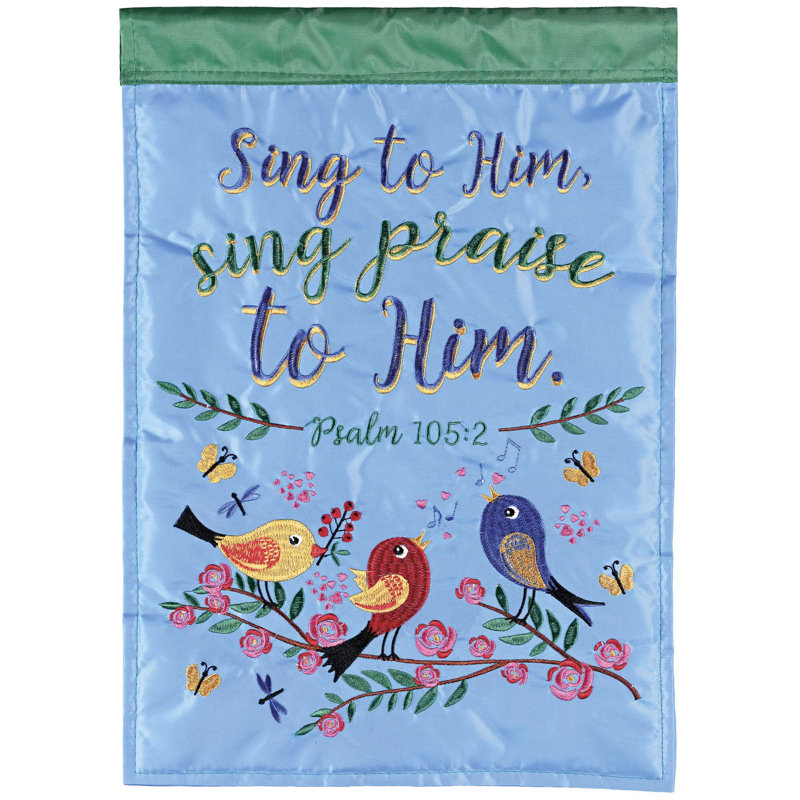 Drapeau de jardin en polyester à double face H 18 po x l 13 po Jaason