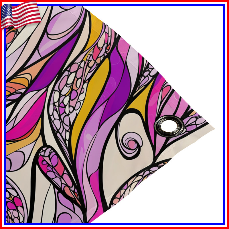 Tapisserie murale abstraite - art mural, 51in H x60in W with 4 Grommets