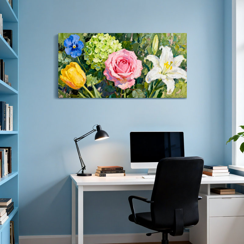Plantes et fleurs, H 16 po x l 32 po