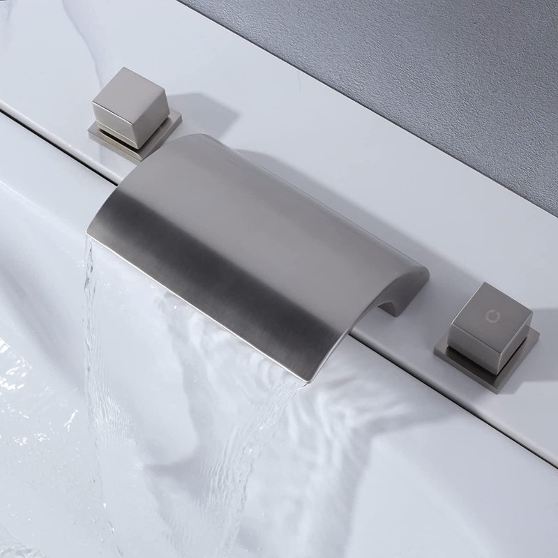 Deck Tub Spout with Diverter, Brushed Nickel