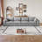 Compression Cloud Sofas, 134 Inch Corduroy Modern Modular Couch For Home