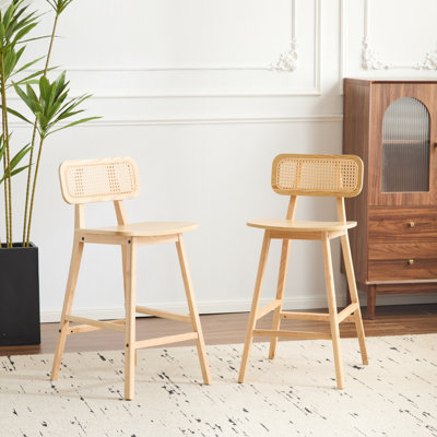 De 2 en bois - structure en bois d'hévéa naturel, siège ergonomique incurvé, décoratif, polyvalent pour différentes zones, structure intérieure facile à entretenir, style élégant et convenant à divers environnements,