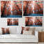 Mustic Red Fall Forest " Mustic Red Fall Forest " Painting Print-2112664911-2112664896