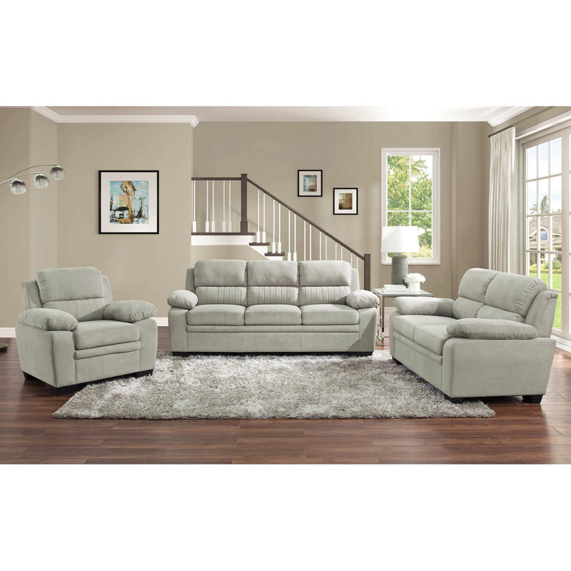 Ensemble de canapé 3 pièces Modern Living, Gris