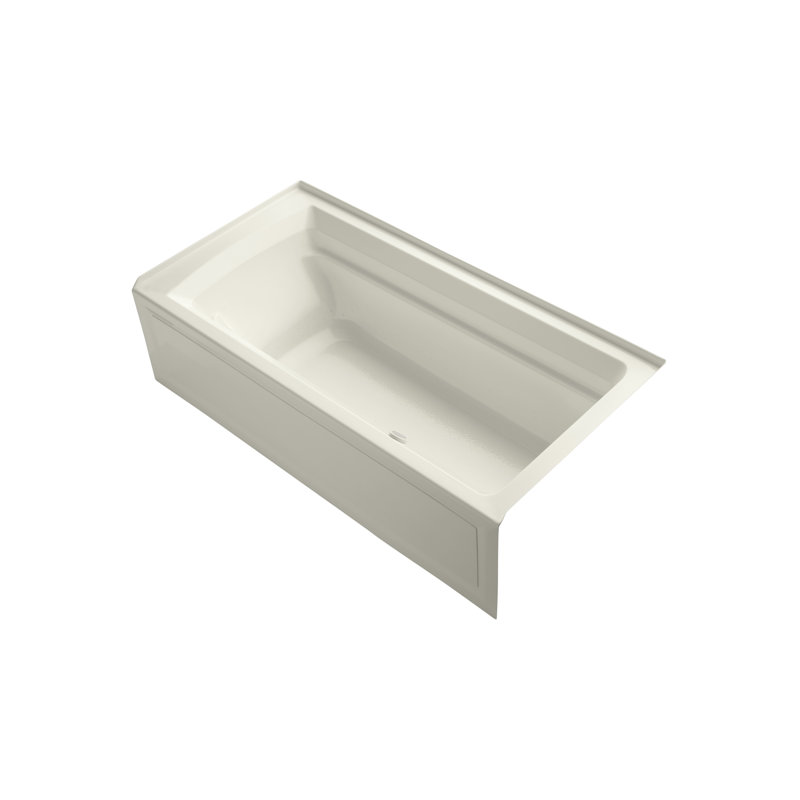 Archer 72" x 36" Air Bathtub, Biscuit, Right