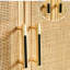 Rattan Wood Double Door Storage Armoire Armoire