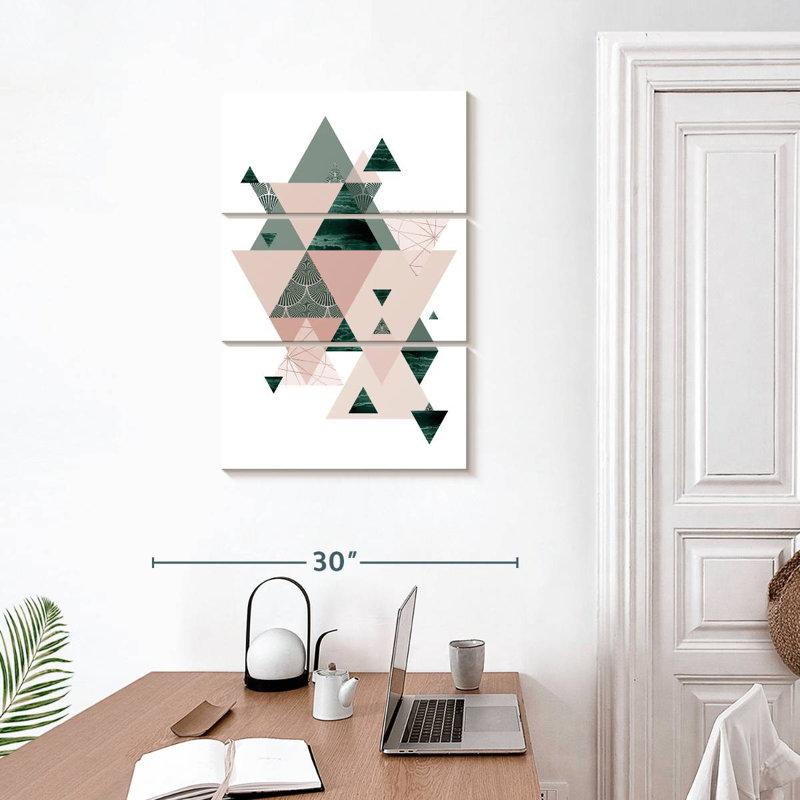 Avery Evergreen Blush Geo II, H 32 po x l 20 po