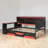 Daybed With Integrated Desk And Storage, Multifunctional, Wood Frame, Open Shelving Design, Contemporary Minimalist, Space Saving-170510223-170510221