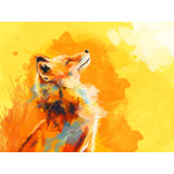 Blissful Light - Fox Portrait Print by Flo Meylan