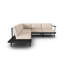 245cm Wide Metal Patio Sectional with Cushions-1102778208
