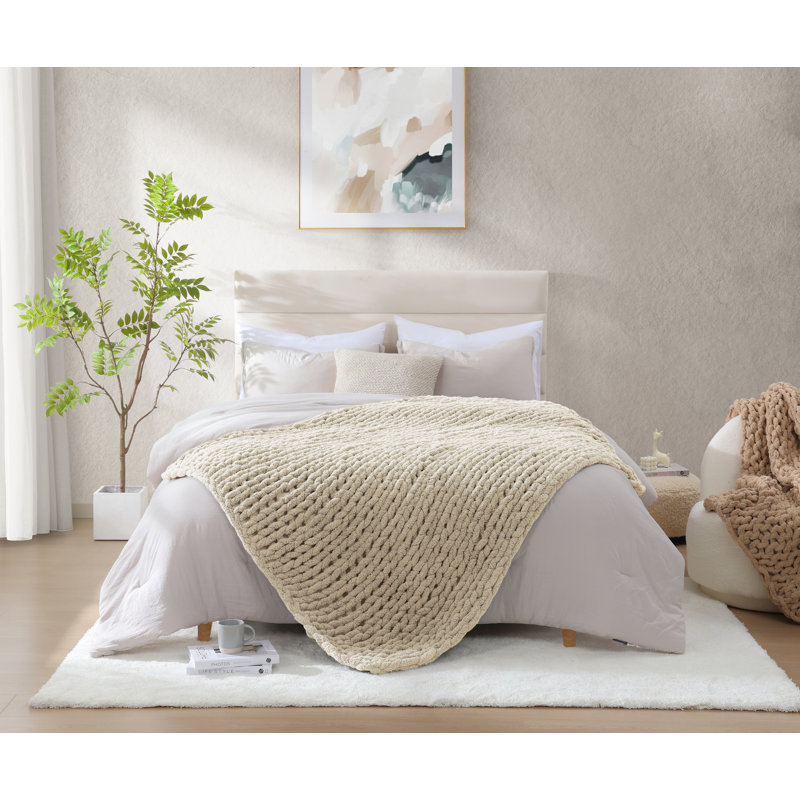 Jeté Chunky, Beige