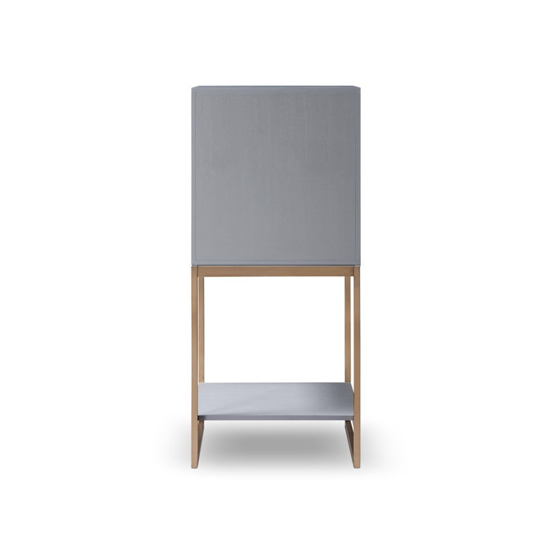 Alpatchino 59.8cm Home Bar, Grey/Bronze