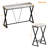 Geesey 58.3" Console Table and Stool Set, Bar Table With Stools Breakfast Bars Height Dining Table-49792559