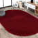 Arbelle Solid Colour Machine Woven Polypropylene Area Rug in Dark Red