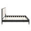 Lit plateforme de style Mid-Century moderne avec pieds fuselés, base de lit en bois massif très grand, lit avec tête de lit tapissier Boucle, support de lattes en bois durable, aucun sommier nécessaire, noir-134642509-134642511