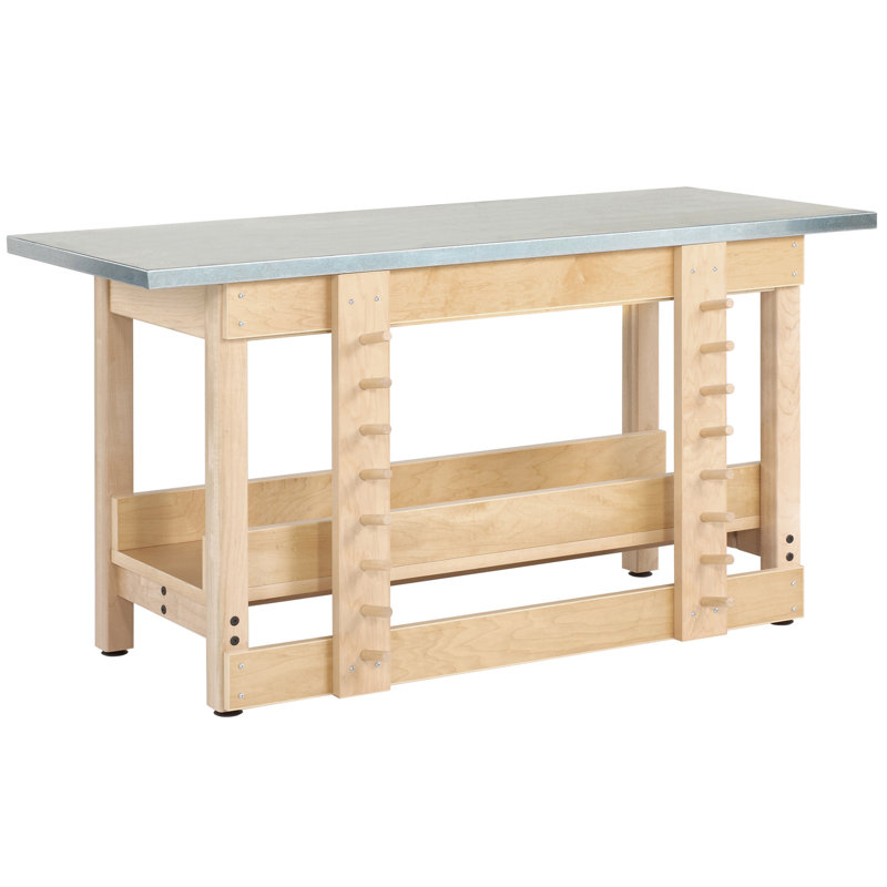 60'' W Metal Top Workbench, Not Included