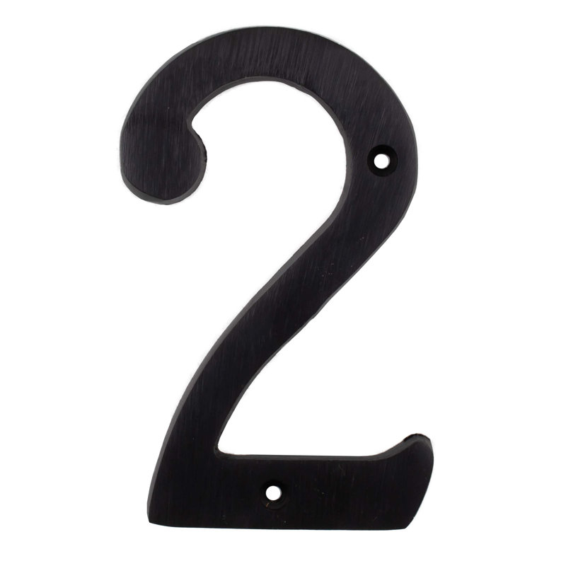 Numéro de maison robuste 4 po, Noir mat, 2