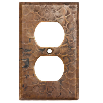 Copper Switchplate Single Duplex, 2 Hole Outlet Cover - Quantity 4