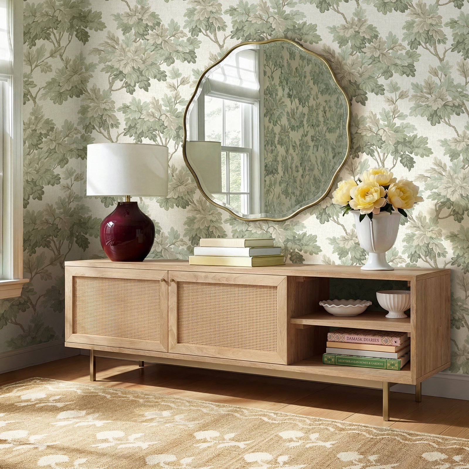 Solid Wood 58" TV Stand, Natural