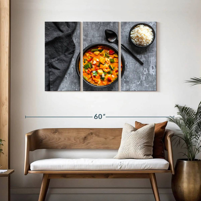 Vegetarian Curry, 28" H x 45" W