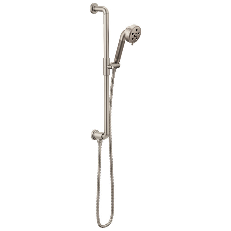 Litze® Handheld Shower Head with Slide Bar and H2OKinetic® Technology, Luxe Nickel