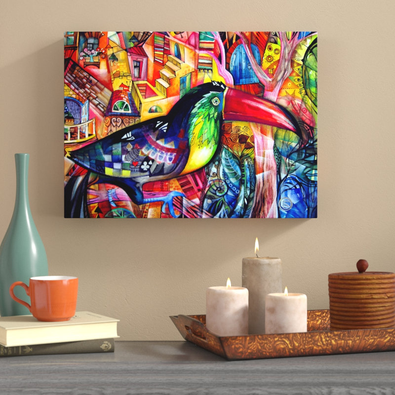 «Toucan», reproduction d'impression sur toile tendue, H 14 po x l 19 po