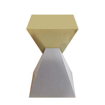 Modern Stainless Steel Abstract End Table
