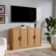 Buffet 36 po en bois de style campagnard avec tablettes réglables-82980942-82980939
