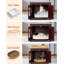 Enceinte pour chat, dépliable, sans assemblage, table pour chat et table de bout, espresso-82850089