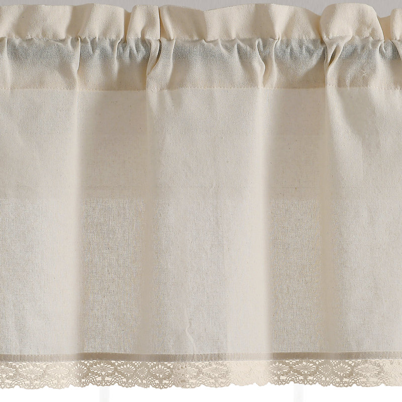 Rosalie Ruffled Window Valance, Ivory