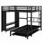 Metal Bunk Bed With Wardrobe, Trundle, Foldable Desk, Ladders-2006420634