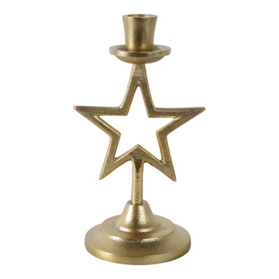 Margretha Metal Star Taper Candle Holder 