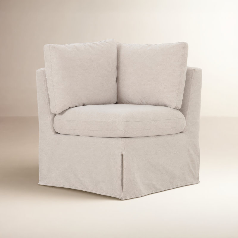 Fable Slipcover Dining Corner Chair Beige