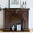 Nut-Brown Solid Wood Freestanding Fireplace