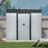 Outdoor Metal Storage Shed with Window, Transparent Panel & Free Accessories – Corrosion-Resistant Garden, Lawn Shed-111996088-123099597