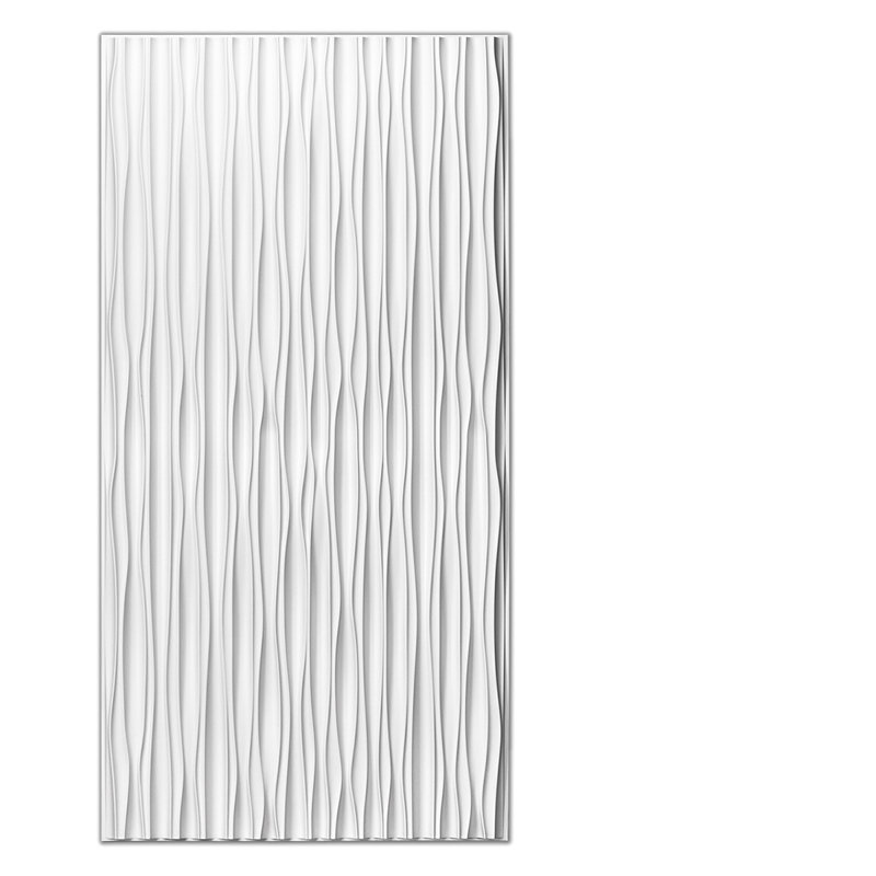 Art3d 47.2''X23.6'' Black PVC Wall Panel,Wavy Textured Accent Wall Paneling for Living Room,TV Backdrop(Set of 6)