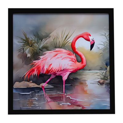 Flamingo Framed Metal Print